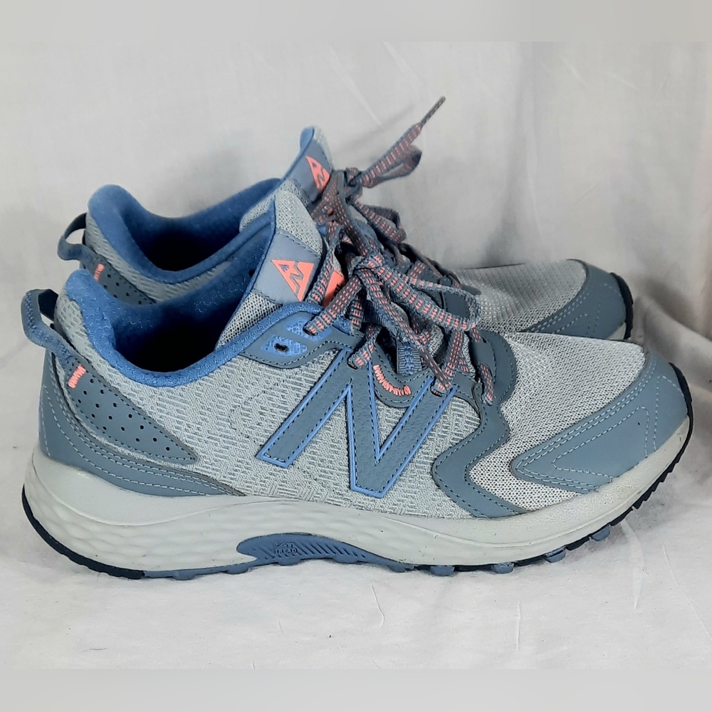 New Balance Women's 410 V7 Trail Running Shoes Size 9.5 WT410LG7 Blue Gray